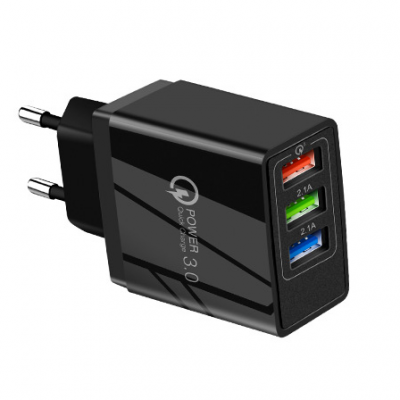 Зарядное устройство POWER Quick Charge 3xUSB 5.1A Black J111B Зарядное устройство POWER Quick Charge 3xUSB 5.1A Black J111B